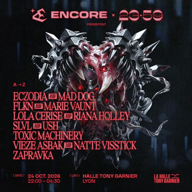 Nuit Encore X 23:59 en concert à la Halle Tony Garnier le Sam 24 oct