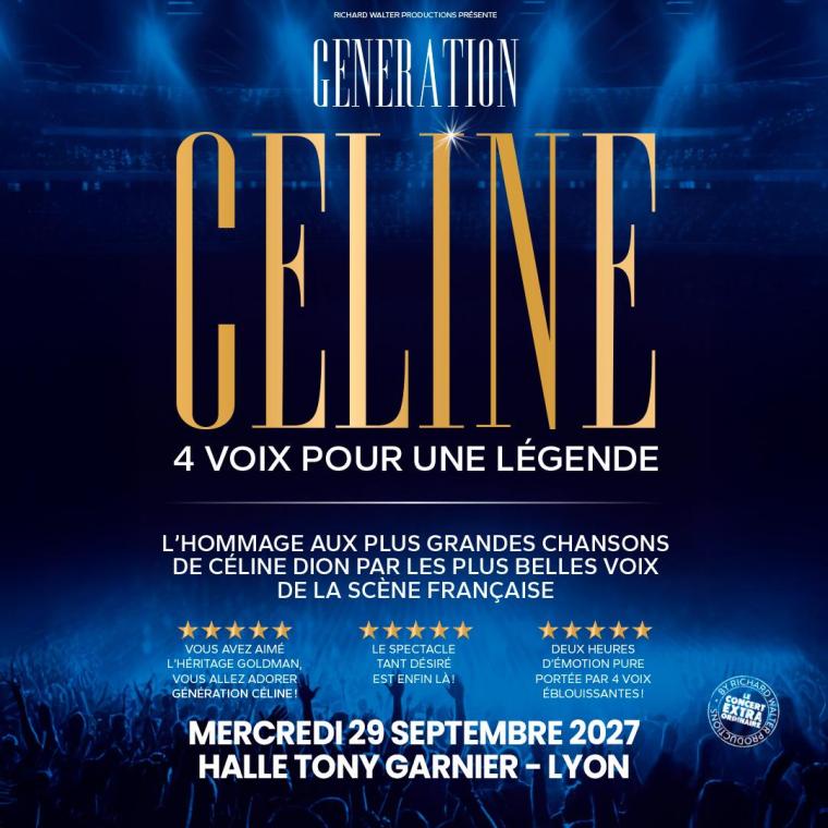 Generation Celine en concert à la Halle Tony Garnier le Mer 29 sept